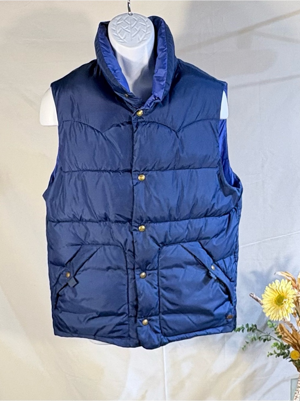 💥Scotch & Soda Reversible Quilted Puffer Vest Snap Front Utility Pockets ~M💛 - Picture 13 of 14